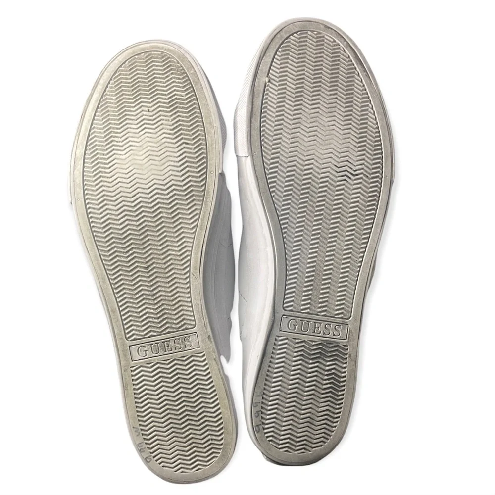 Guess Mens Comly Fashion Sneakers Shoes White Brown Monogram  size 8.5 - Picture 6 of 7